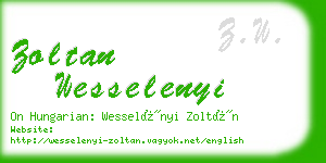 zoltan wesselenyi business card